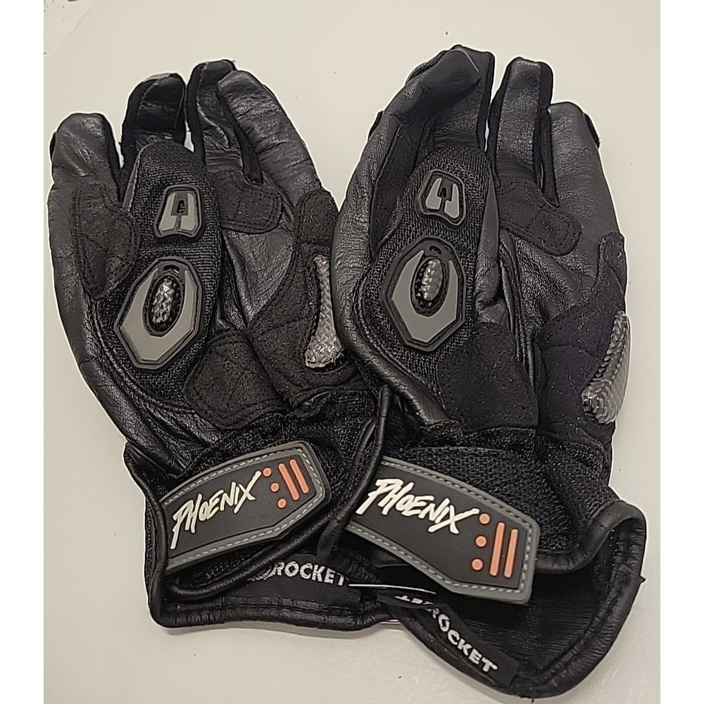 Rocket Phoenix  Mesh Motorcycle Gloves Black Womens L/S Touch Screen Reflective
